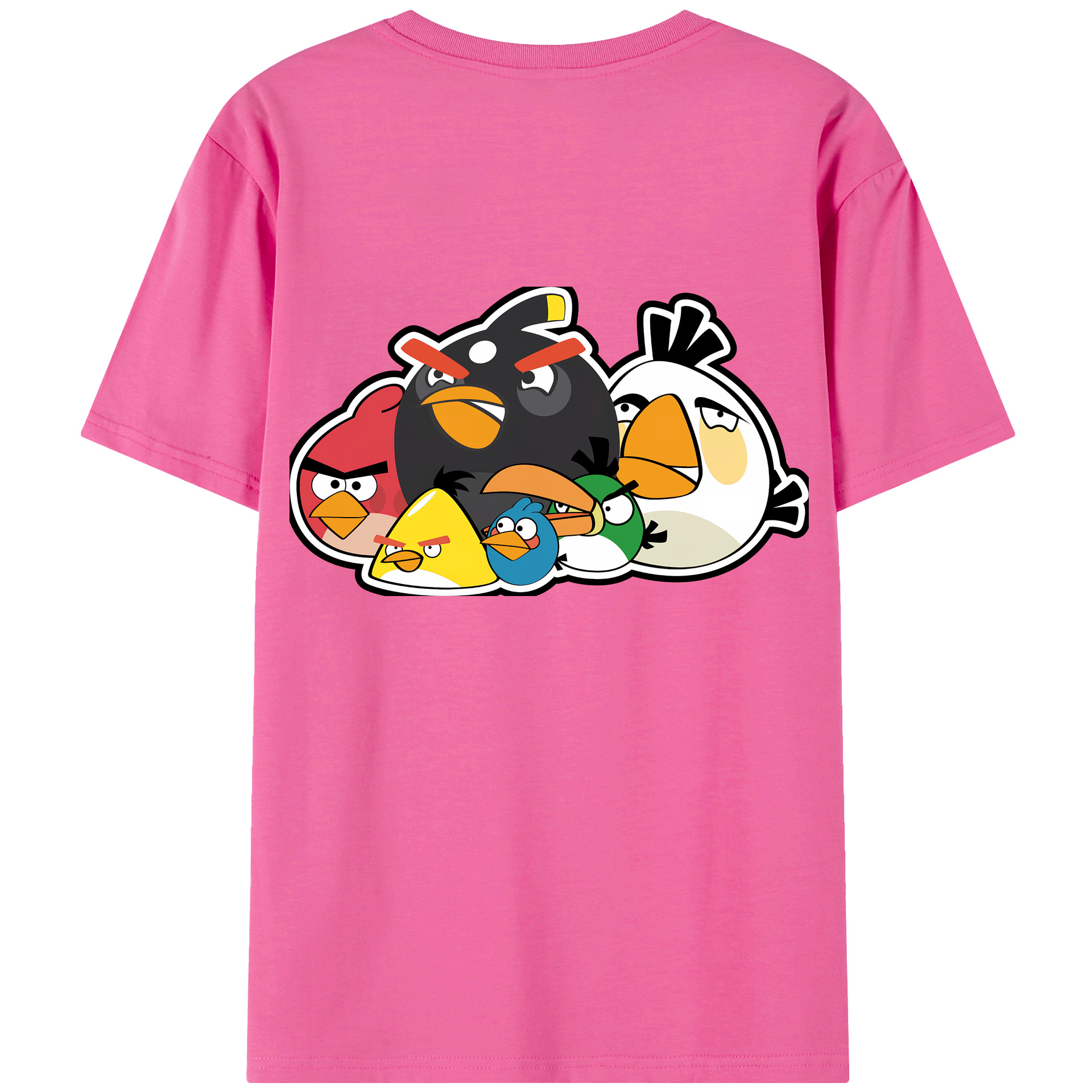 （画像用） Angry Birds アングリーバード レディース半袖Tシャツ(バックプリント)